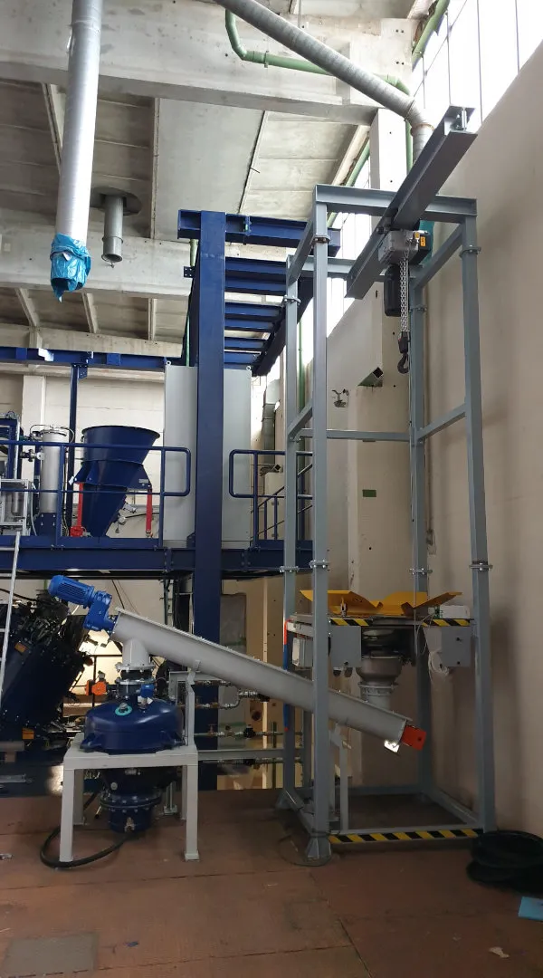 Pneumatische Förderung - Big Bag Entleerstationen und Befüllung. Gestelle von Ingtec.
